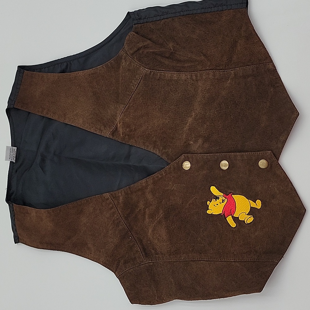 Vintage Winnie The Pooh Leather Vest